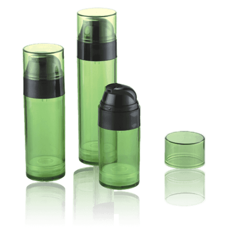 50ML 80ML 110ML Vihreä läpinäkyvä Airless Bottle HS-026A
