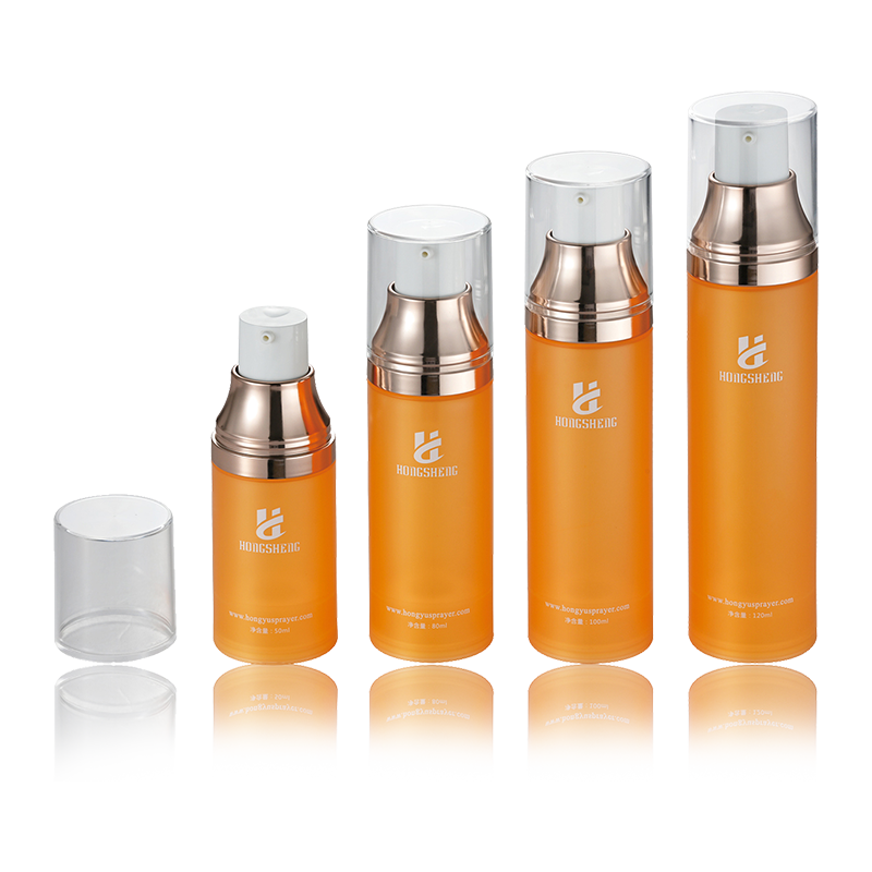50ML-120ML Orange Airless Press Pump Bottle-HS-017D