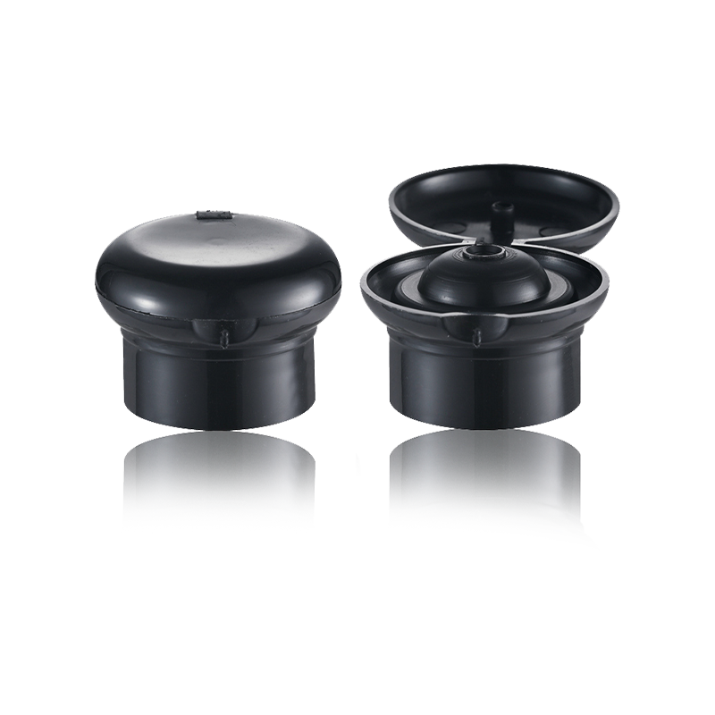 HY-M01 24/410 sienikorkki muovinen kierrekorkki, musta pullolle