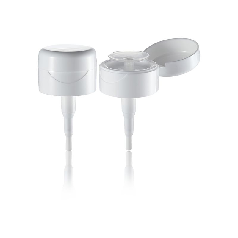 Flip-top yhdellä kädellä toimiva kosmeettinen pumppupään nesteannostelija-HY32A-59